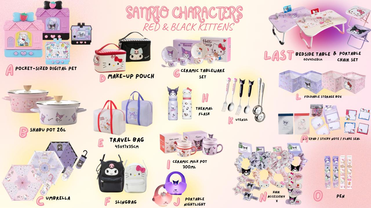 Kuji - Sanrio Characters - Red & Black Kittens