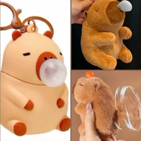 Gashapon - Capybara - Interactive Toy Plush Keychains