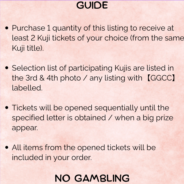 Kuji - WWOT's GG CHOOCHOO [GET MIN 2 TIX]