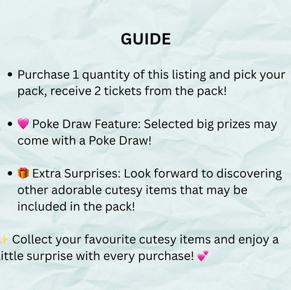Kuji - Cutesy Huat Pack [min. get 2 tickets]
